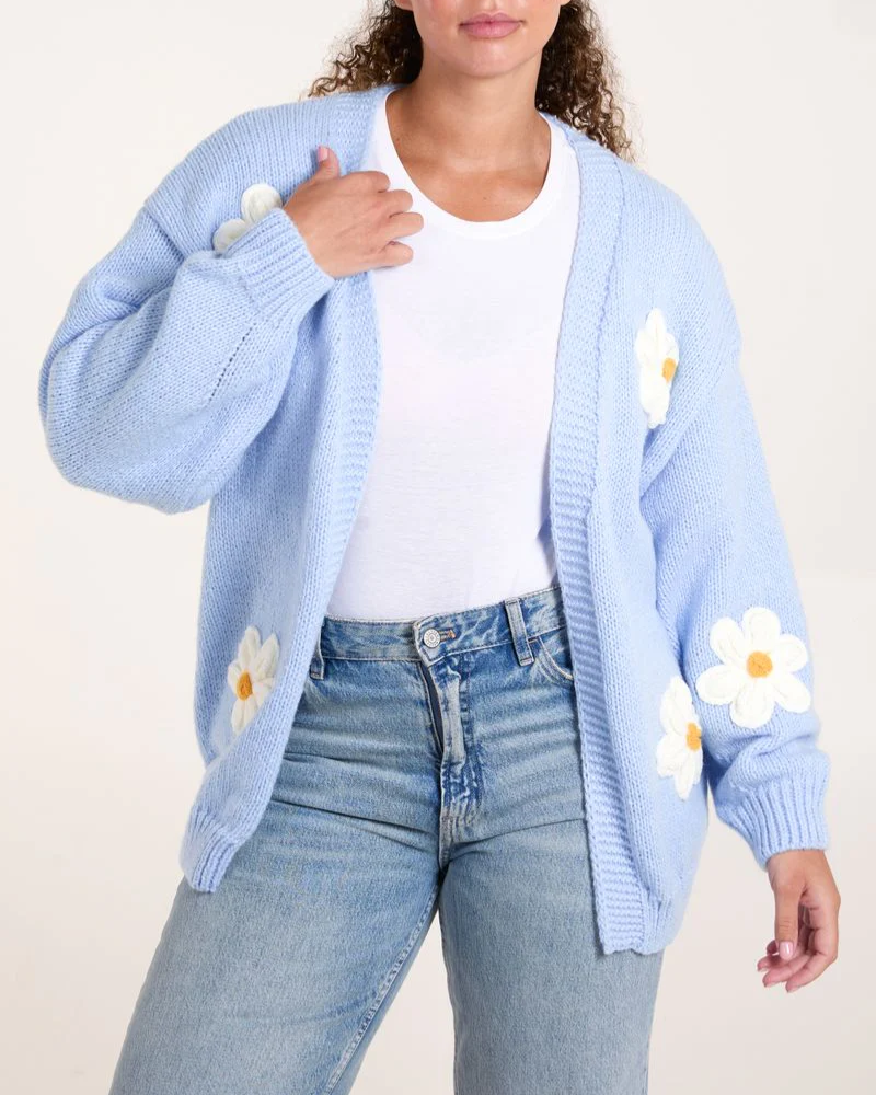 Flocking Daisy Knitted Cardigan