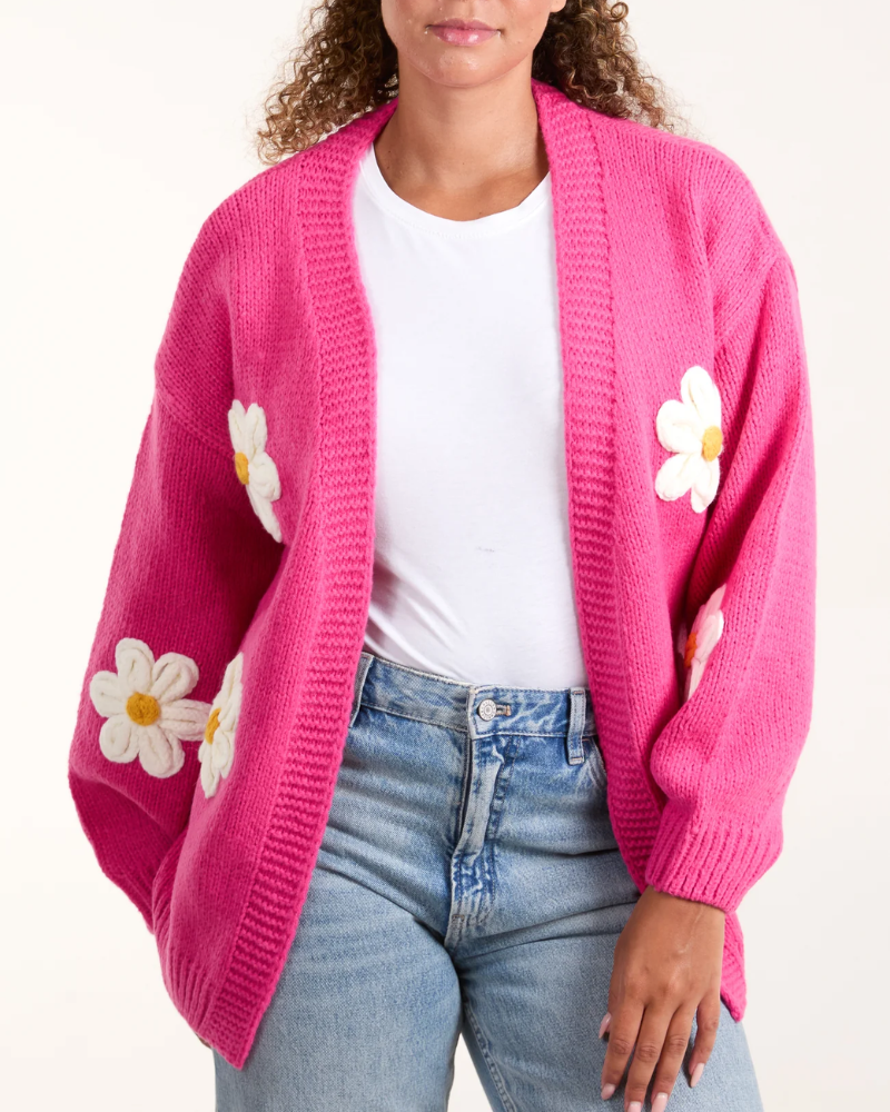 Flocking Daisy Knitted Cardigan