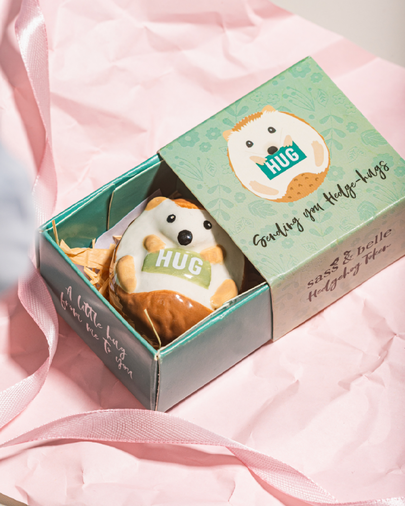 Hedgehog Hugs Ceramic Token