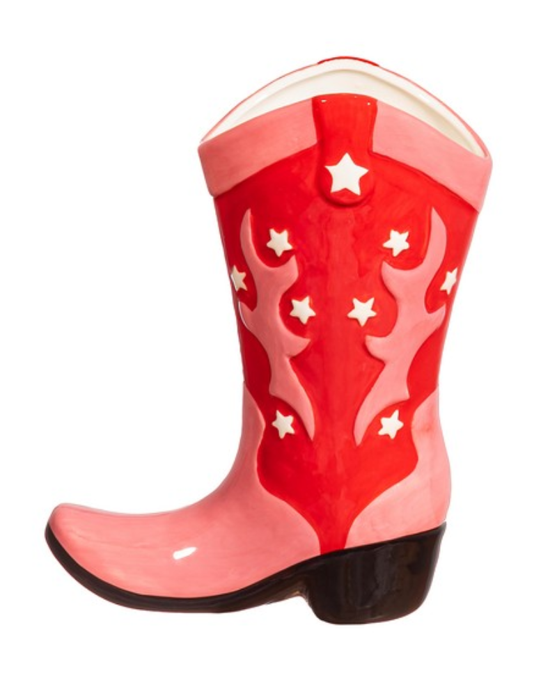 Cowboy Boot Shaped Vase