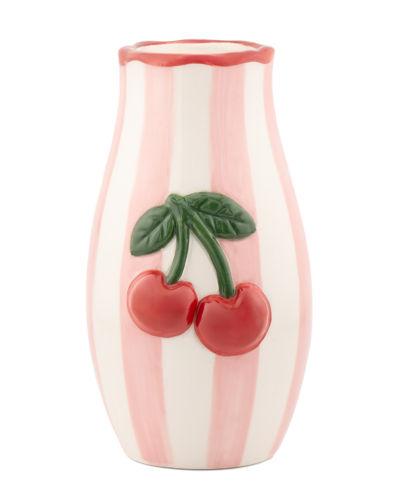 Handpainted Cherry Vase