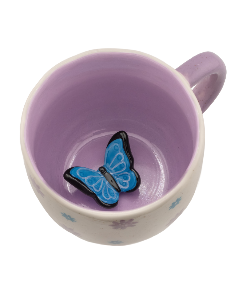 Blue Butterfly Hidden Surprise Mug