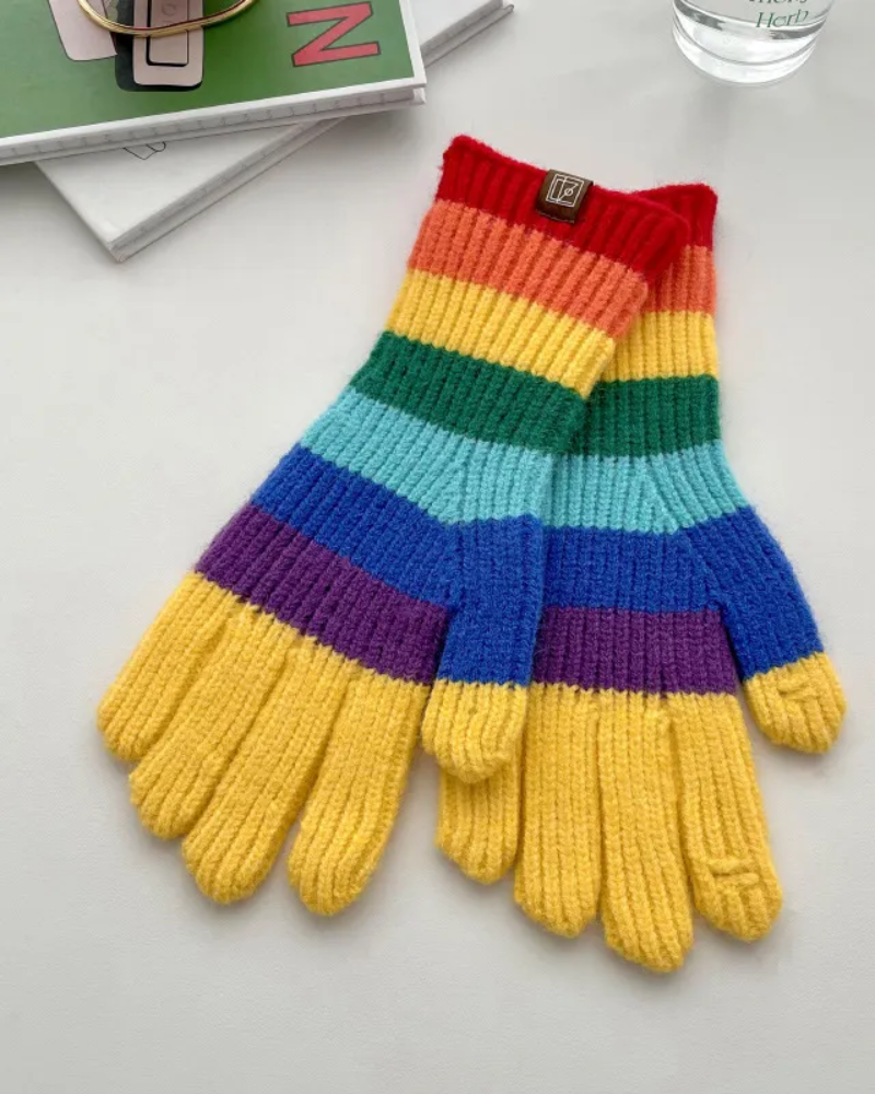 Women's Cosy Rainbow Gloves