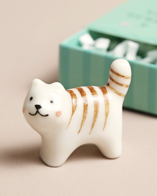Purrfect Cat Tiny Ceramic Matchbox Token