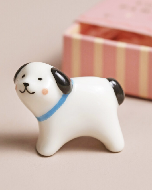 Pawsome Dog Tiny Ceramic Matchbox Token