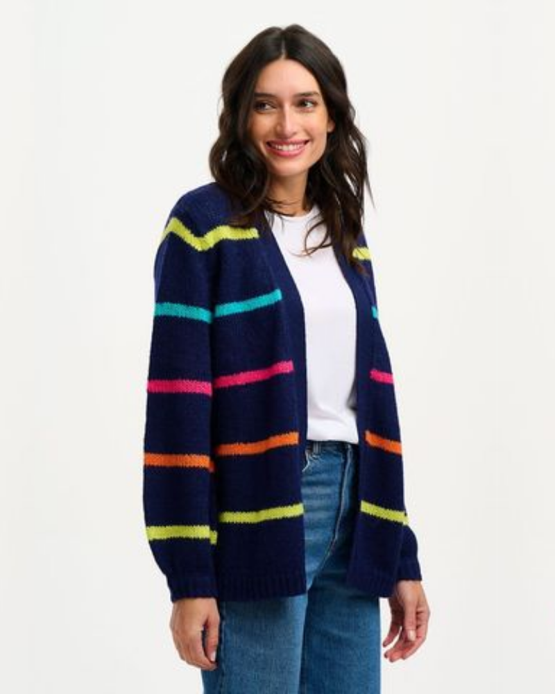 Yvette Bright Lines Cardigan Sugarhill Brighton