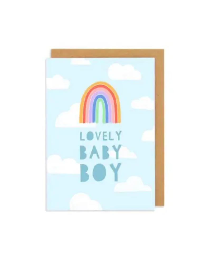 Lovely Baby Boy Rainbow Greeting Card
