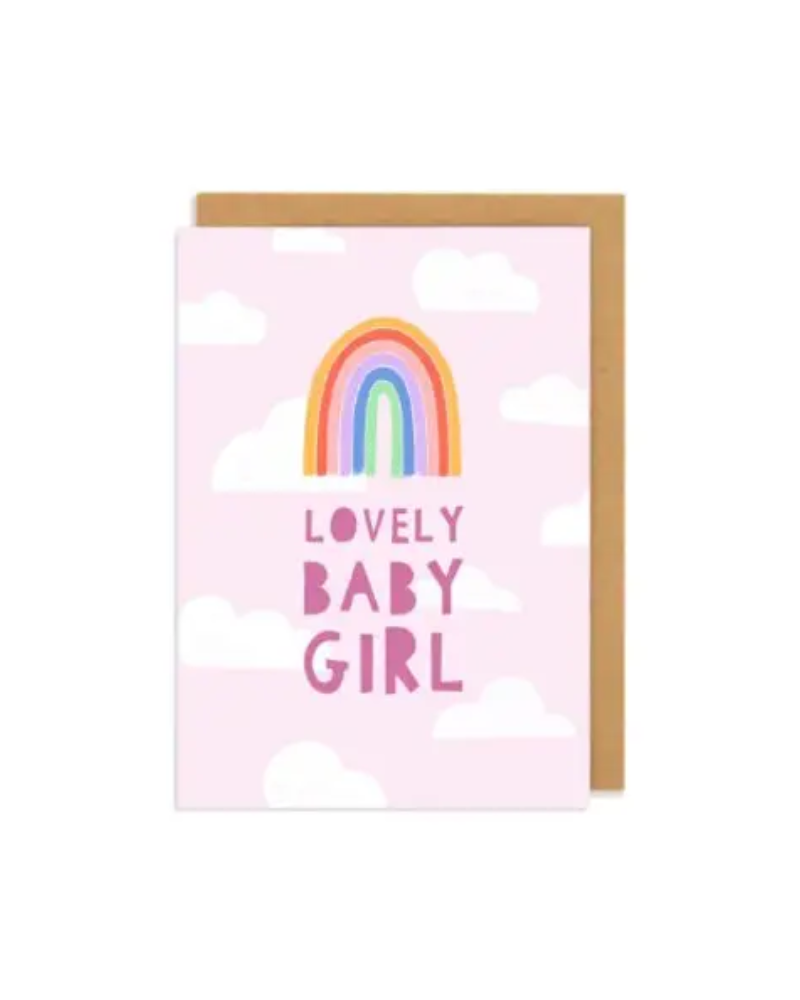 Lovely Baby Girl Rainbow Greeting Card