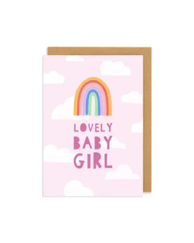 Lovely Baby Girl Rainbow Greeting Card