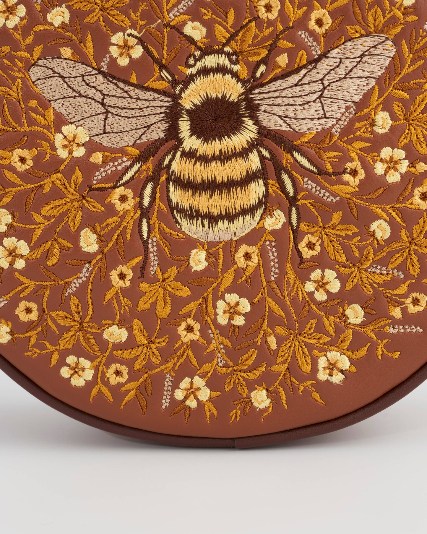 Bumble Bee Tan Circle Purse