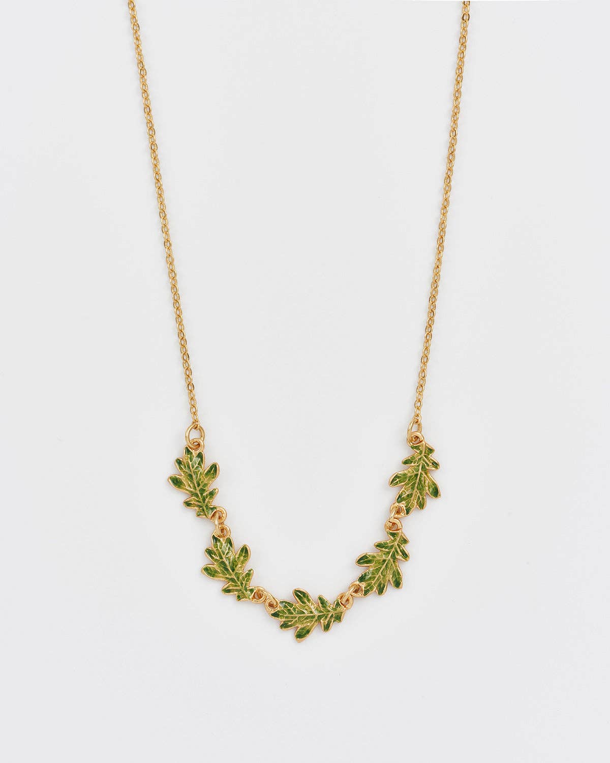 Oak Leaf Gold Choker Necklace