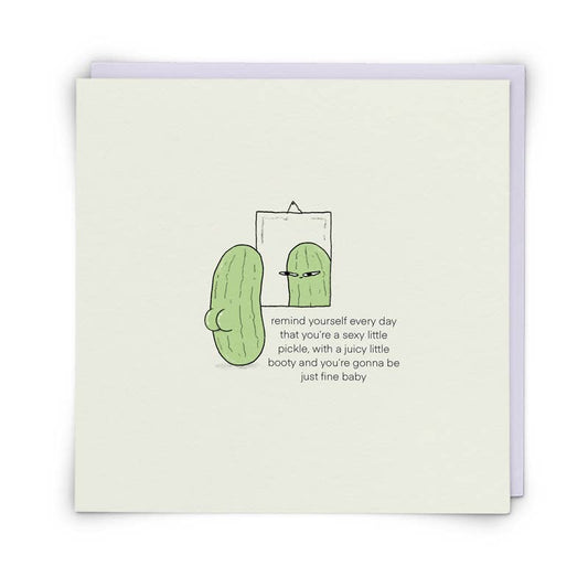Juicy Little Booty Pickle Greeting Card