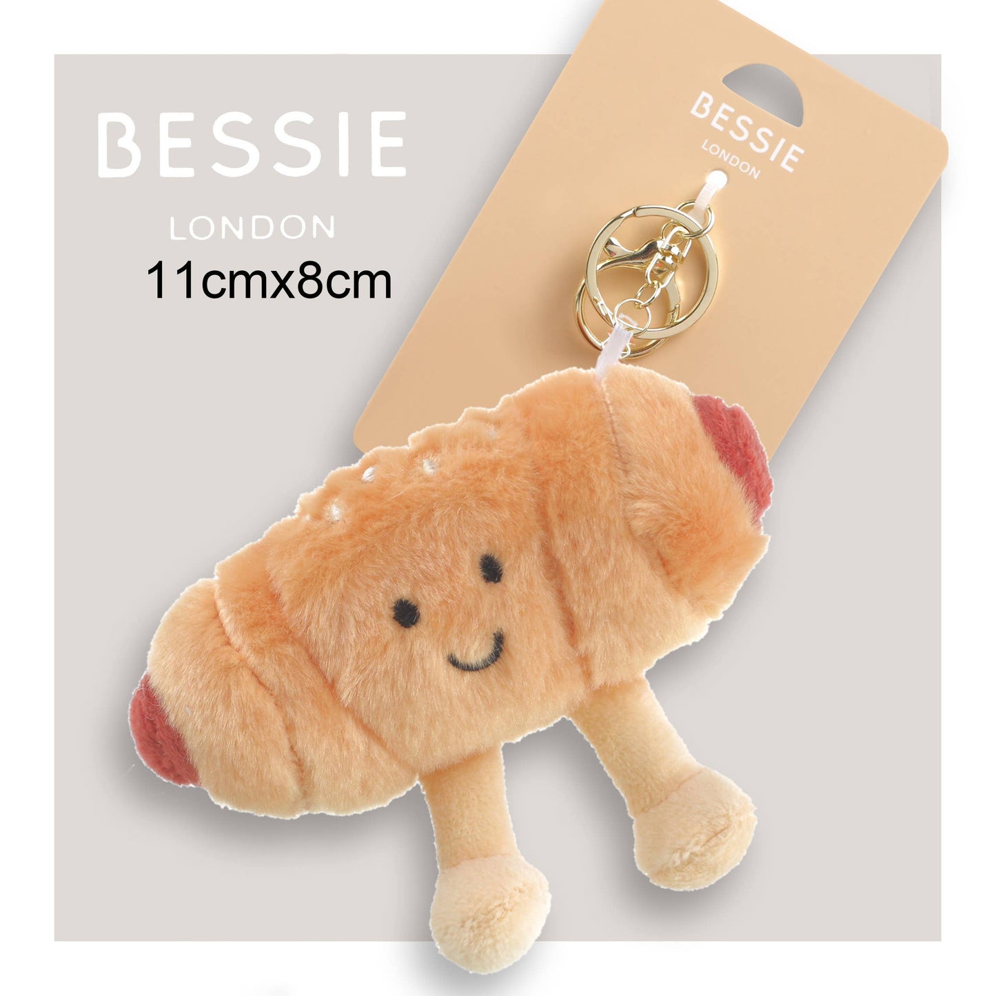 Plush Sausage Roll Bag Charm