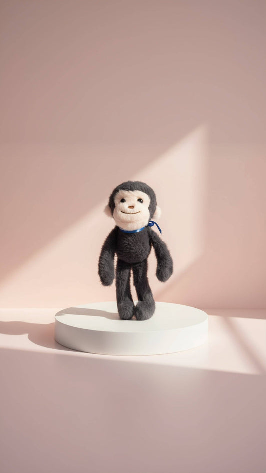 Little Monkey Bag Charm in Brown or Grey