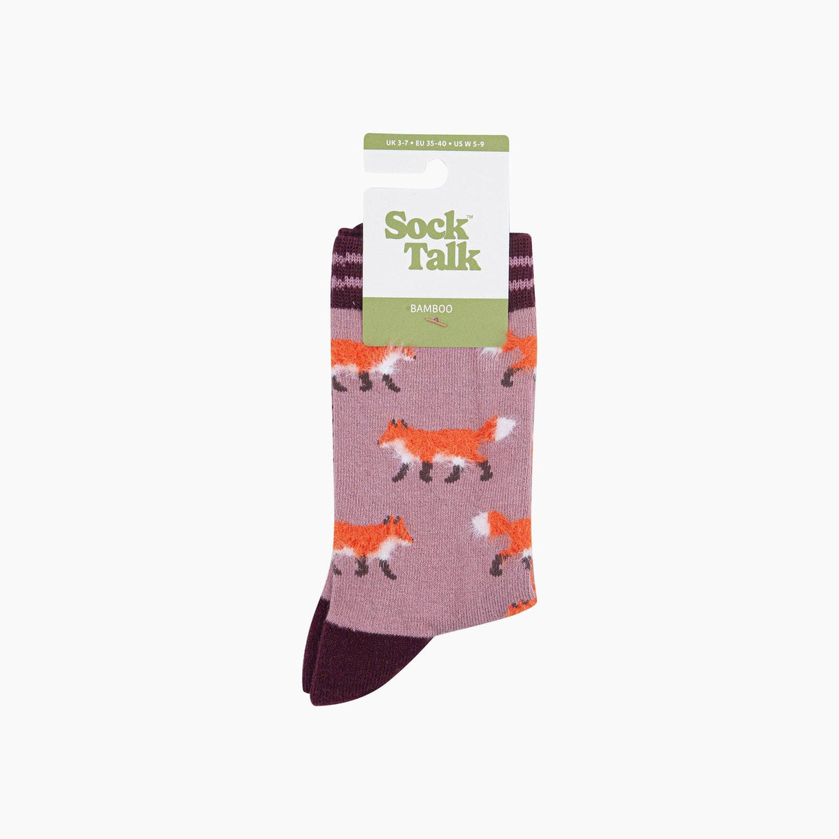 Fox Fluffy Bamboo Socks in Pink