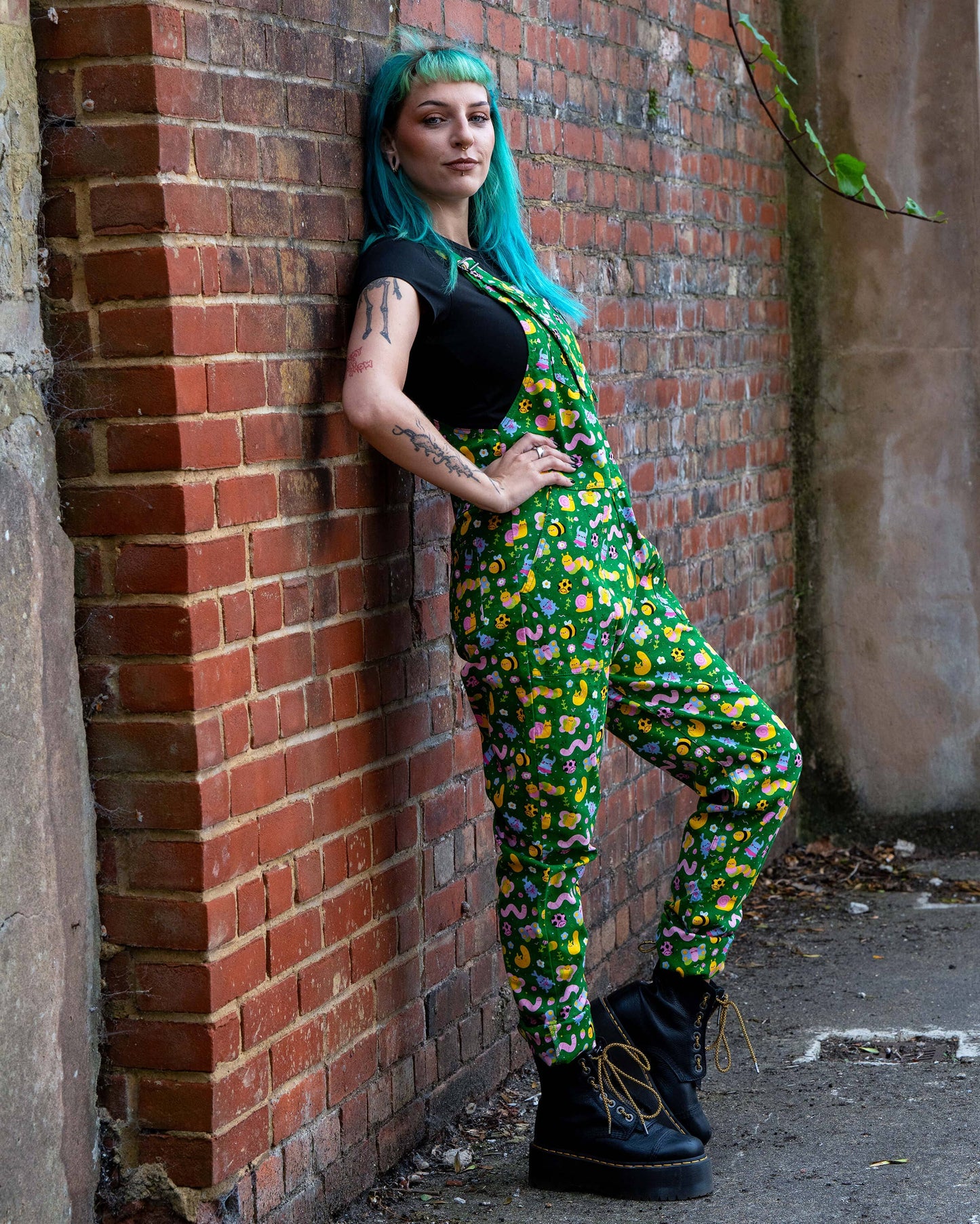 Bugs Stretch Dungarees by Rebel Romance x Dipstick Store