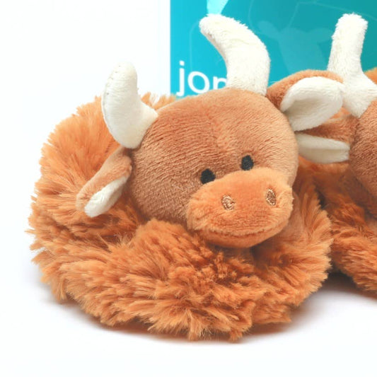 Jomanda Highland Cow Plush Baby Soft Slippers