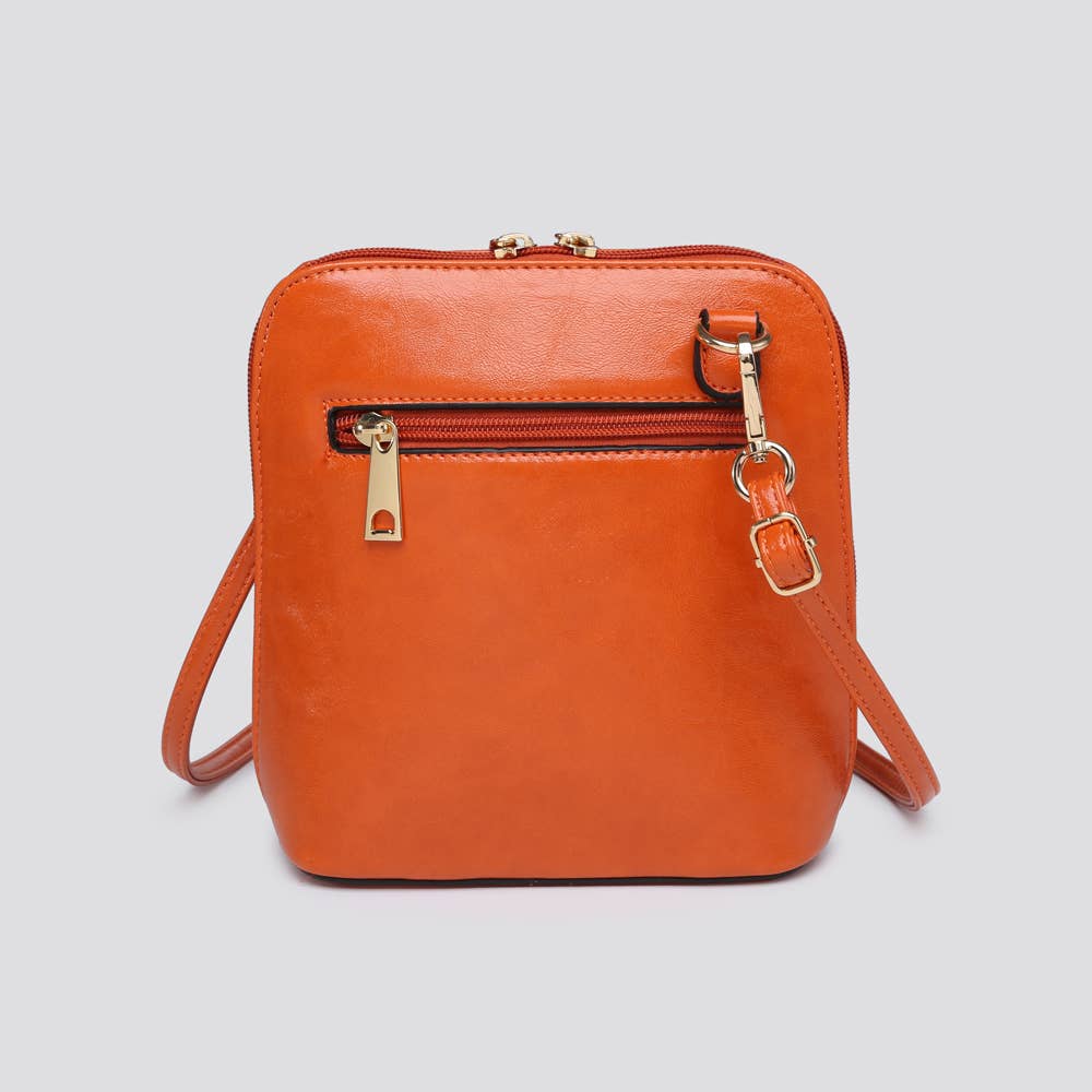 Premium Grade Vegan Leather Crossbody Bag in Navy