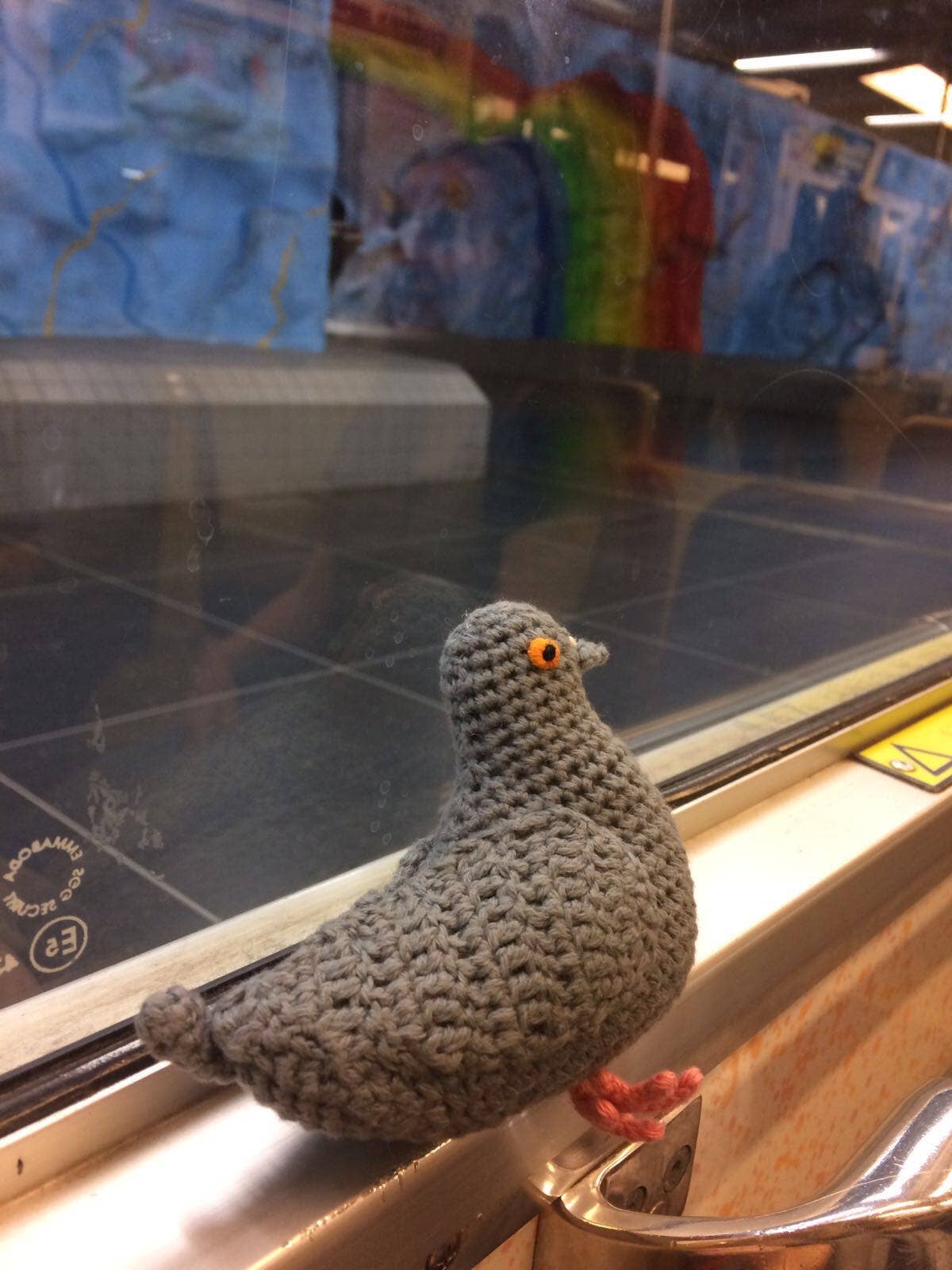 Glasgow Pigeon Crochet Baby Rattle