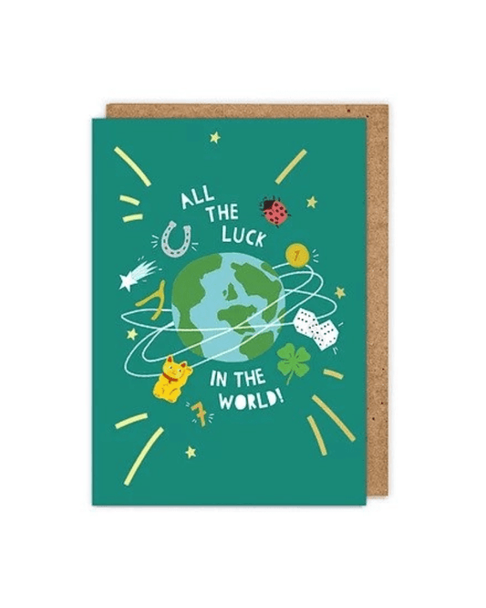 All the Luck in the World Greeting Card - Pink Poodle Boutique - 