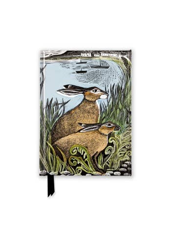 Angela Harding: Rathlin Hares Foiled Pocket Journal - Pink Poodle Boutique - 9781804172032