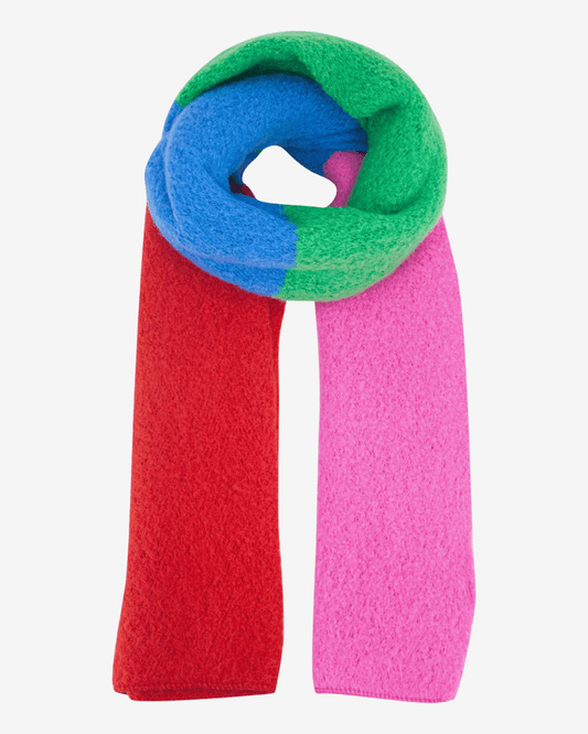 Aster Green & Pink Colour Block Heavyweight Scarf - Pink Poodle Boutique - 1516GRPI
