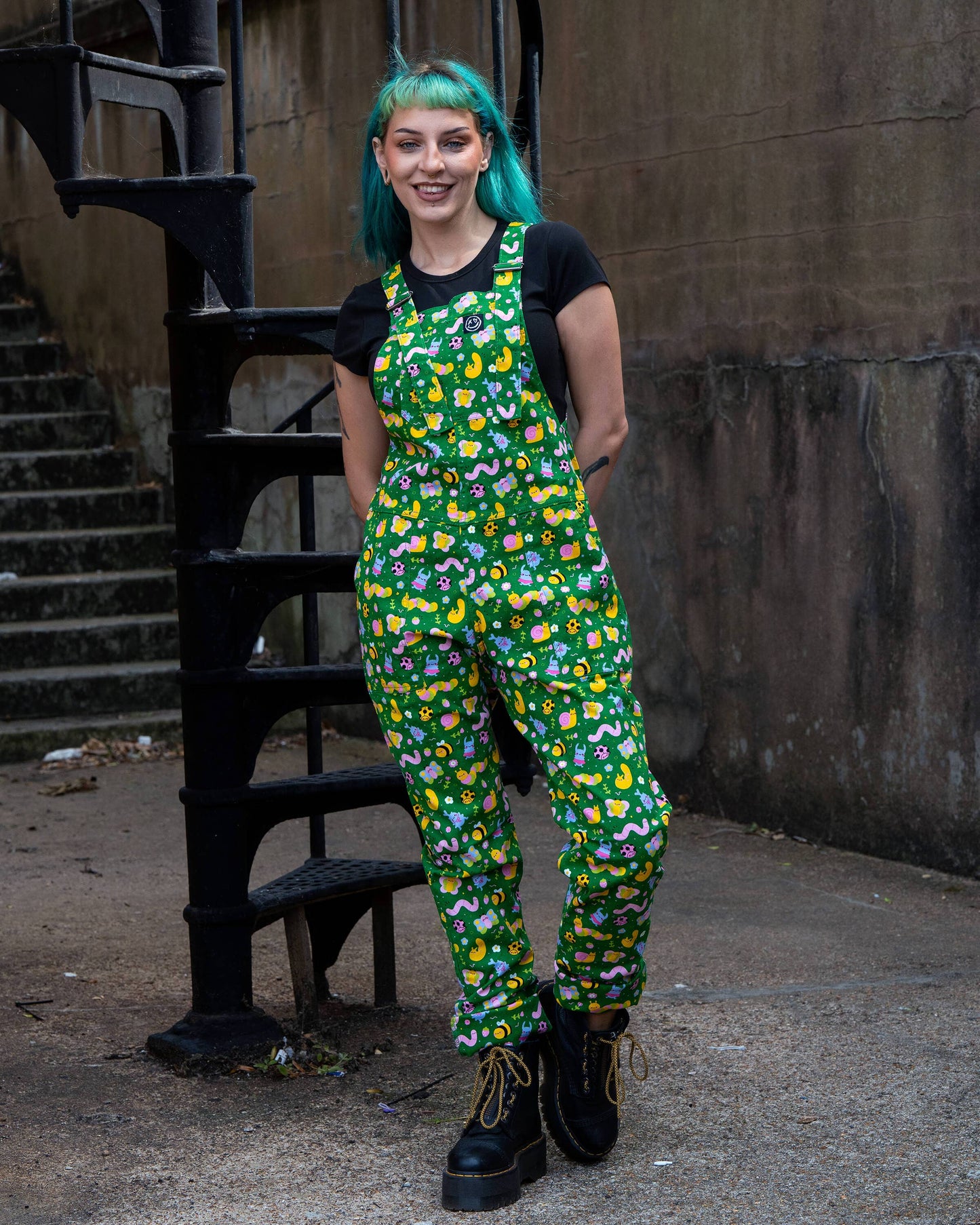 Bugs Stretch Dungarees by Rebel Romance x Dipstick Store