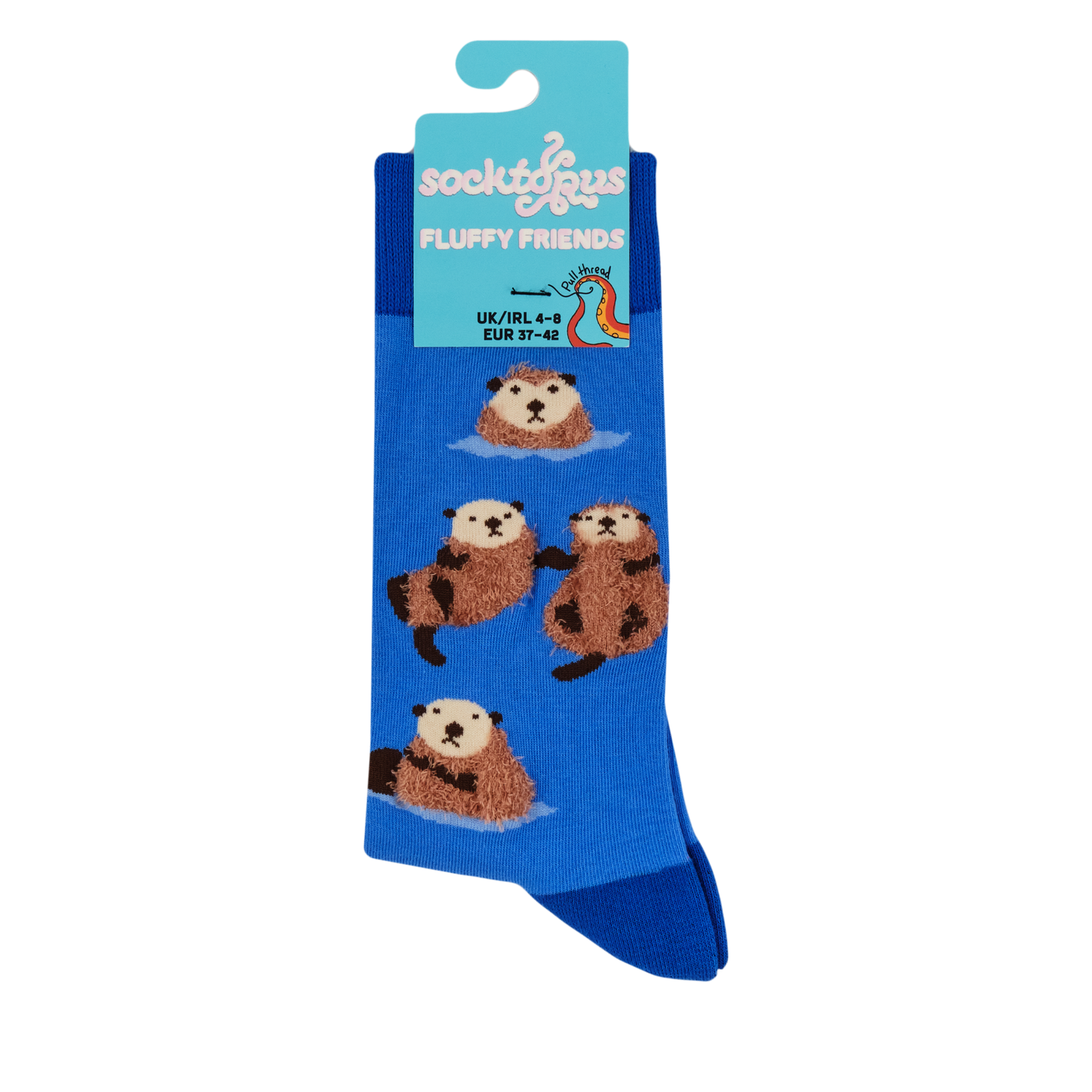 Fluffy Otter Crew Socks