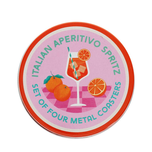 Aperitivo Spritz Metal Coasters Set of 4