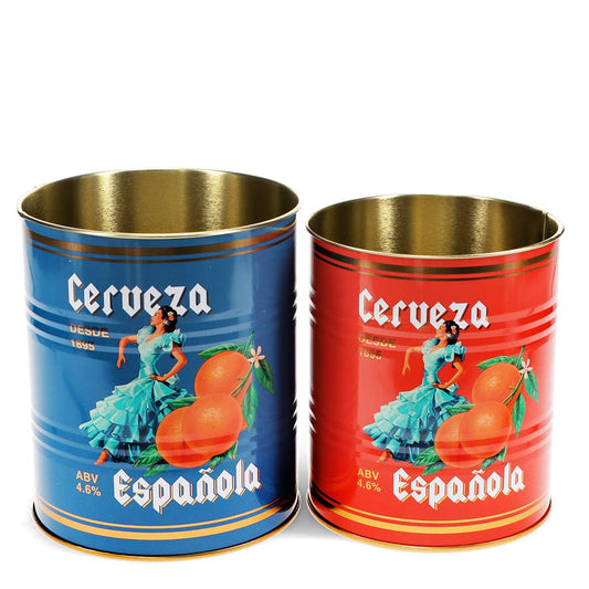 Cerveza Española Storage Tins Set of 2