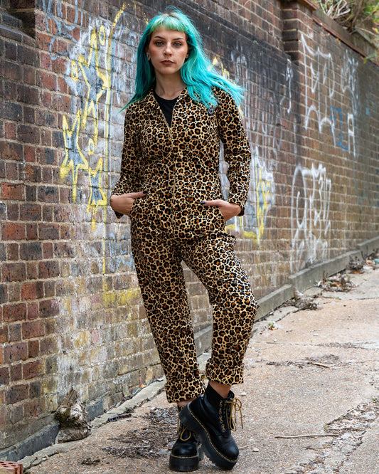 Classic Leopard Print Boiler Suit by Rebel Romance