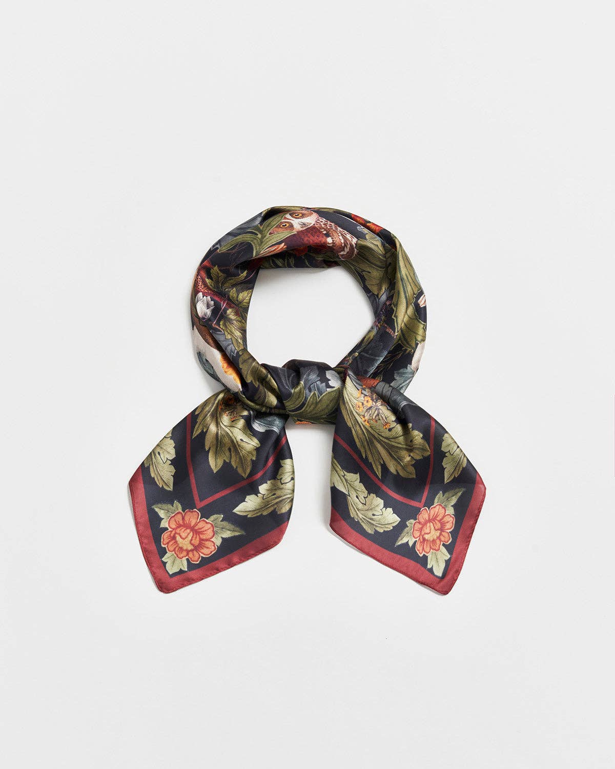 Winter Solstice Tales Green Square Scarf