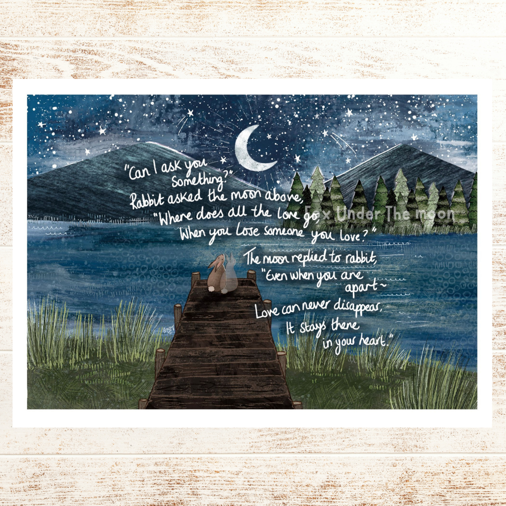 Apart Rabbits A4 Art Print