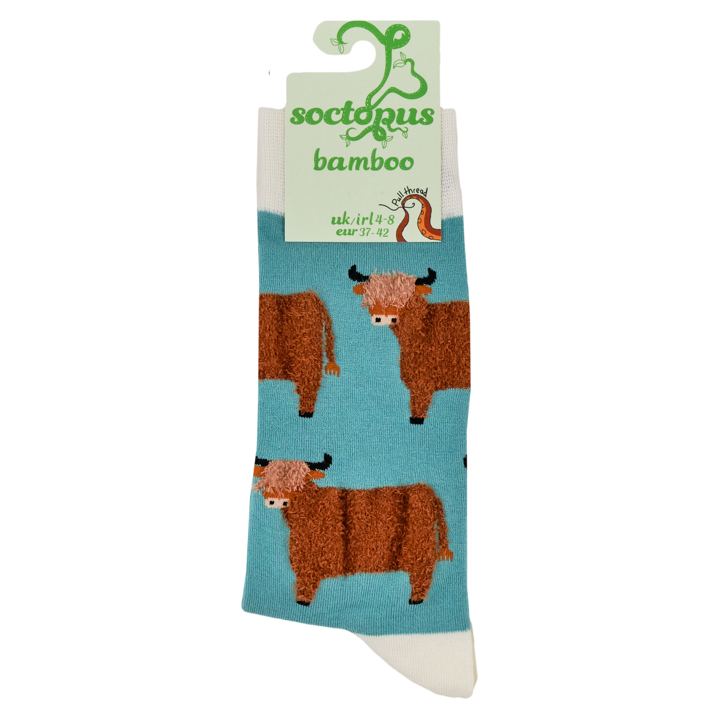 Duck Egg Blue Wee Hairy Coo Crew Socks