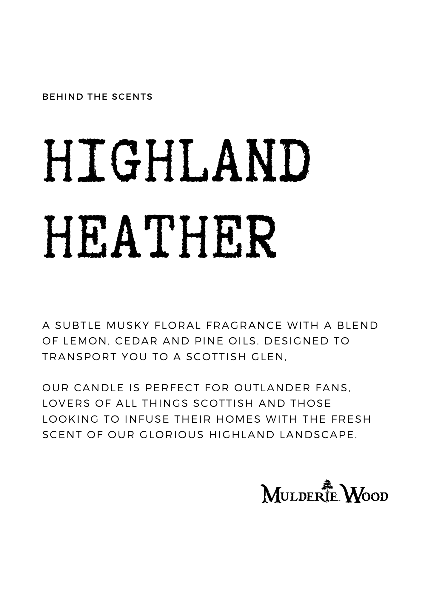 Highland Heather Handmade Soy Wax Candle