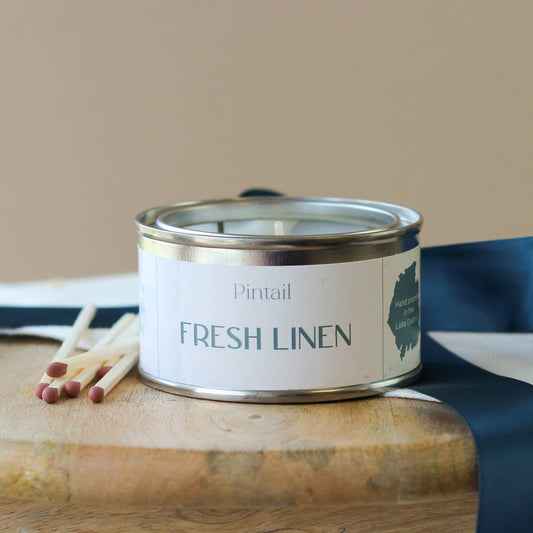 Fresh Linen Paint Pot Candle