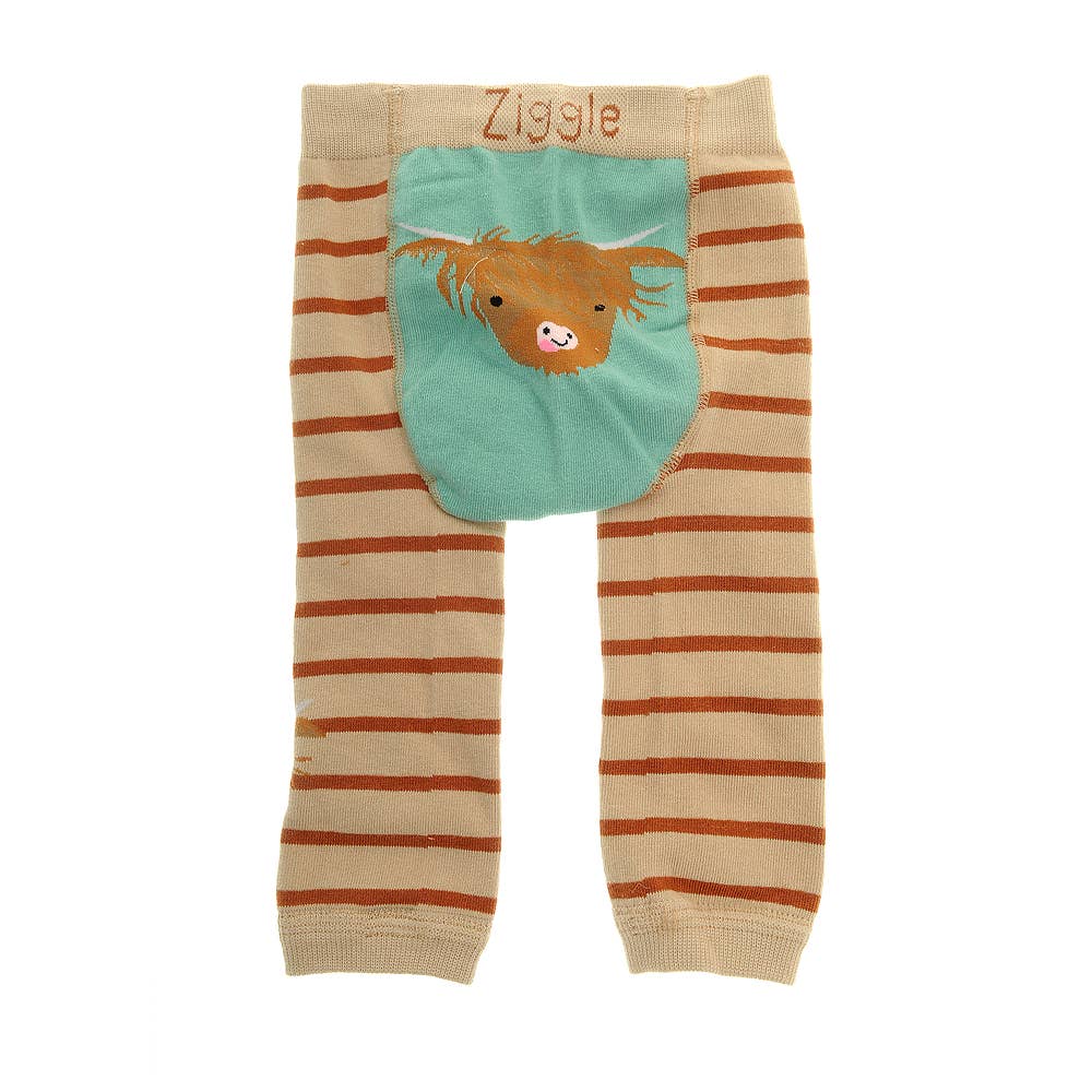 Highland Cow Leggings and Socks Set 0 to 6 Months