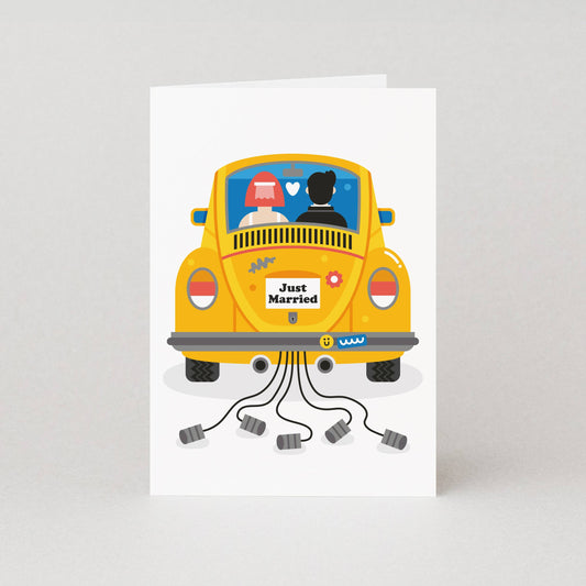 Just Married Car Wedding Cards