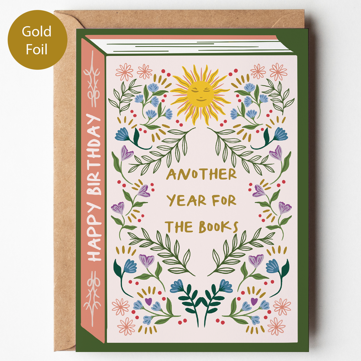 Bookish Book Lover Birthday Card