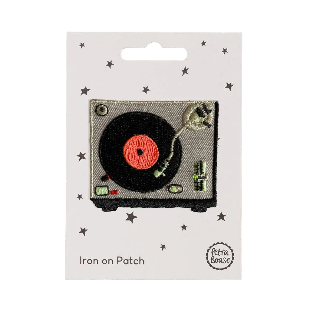 Record Player Iron-On Embroidered Patch