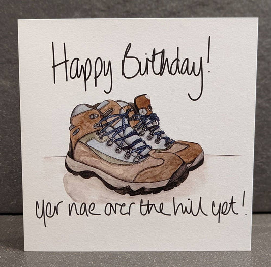 Over the Hill Scottish Birthday Card