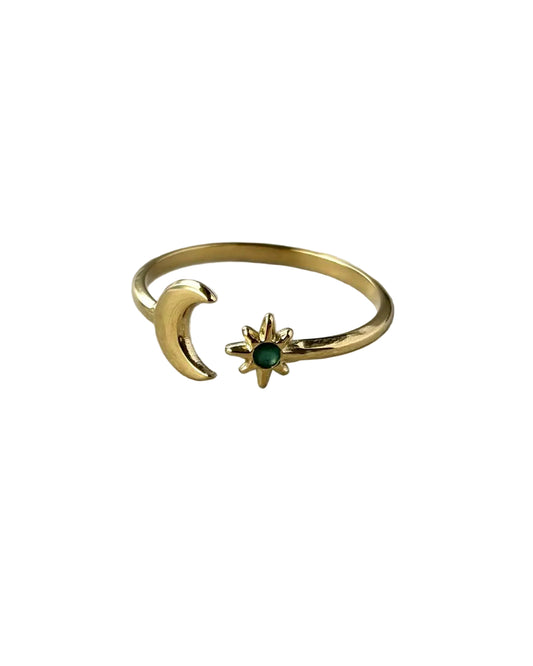 Tarnish Resistant Solestial Open Ring in Gold