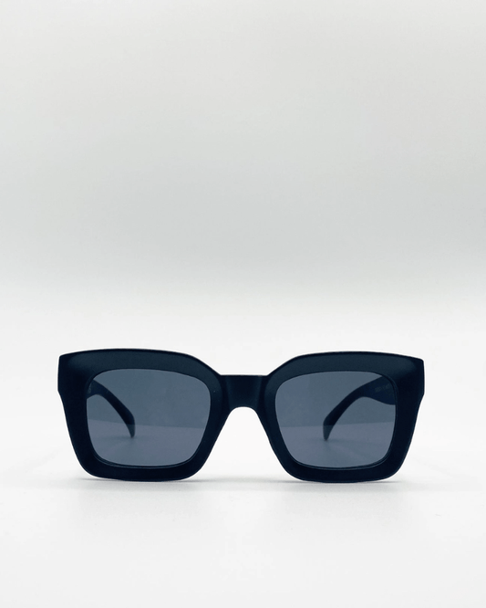 Black Oversized Frame Square Sunglasses - Pink Poodle Boutique - SG90658185