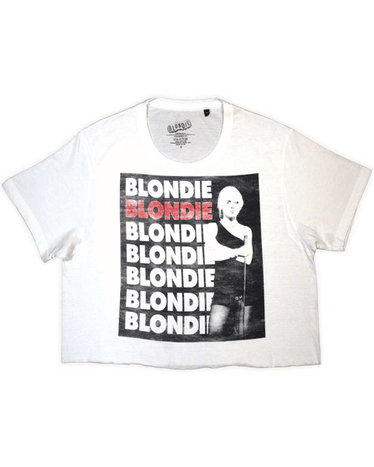 Blondie Stacked Logo Crop Top - Pink Poodle Boutique - BLDCT40LW - S