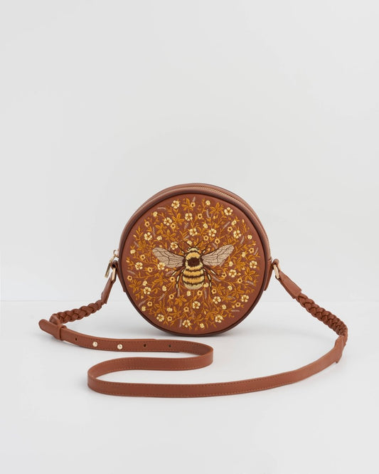 Bumble Bee Tan Circle Purse - Pink Poodle Boutique - 5052453472991