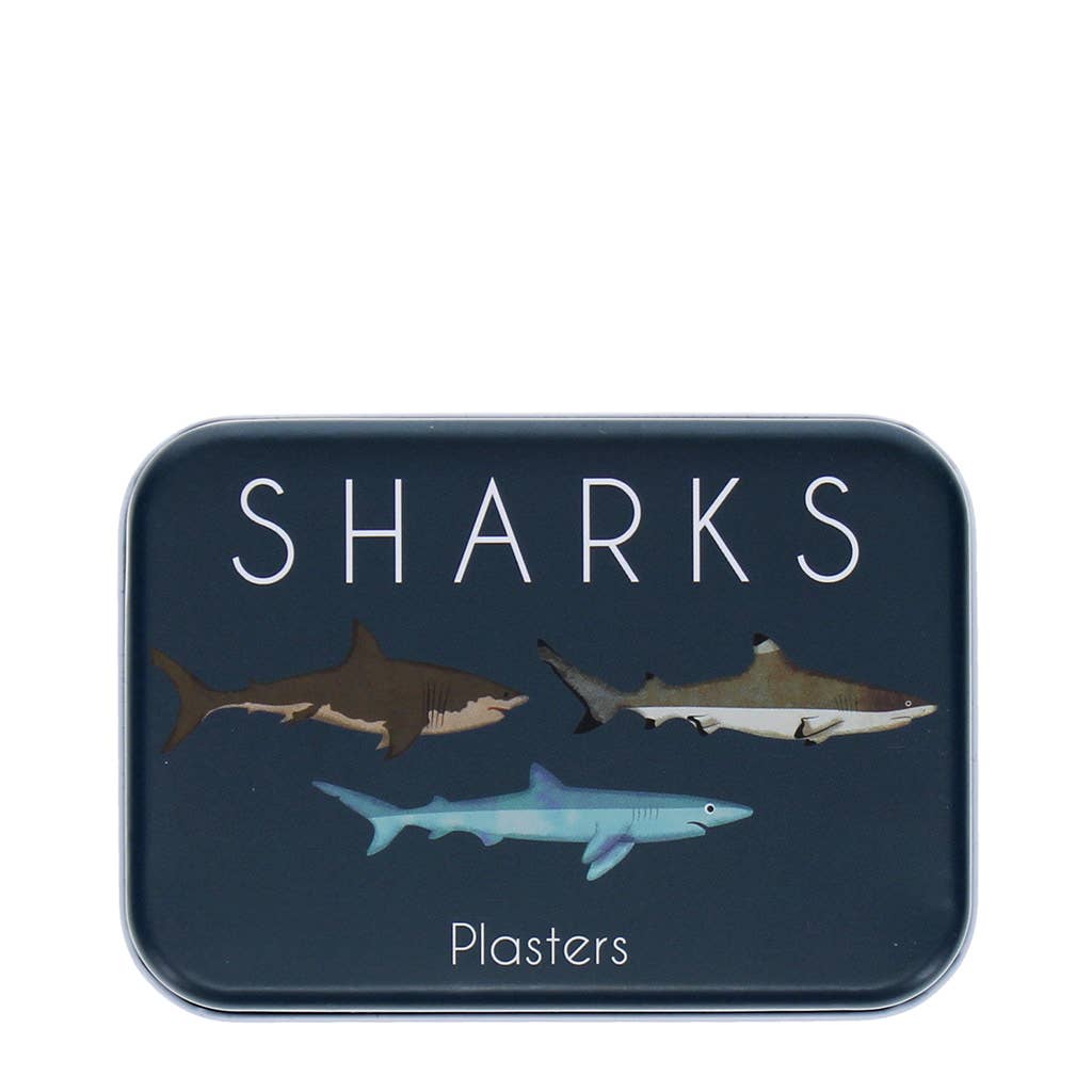 Shark Children's Plasters in a Tin Set of 30