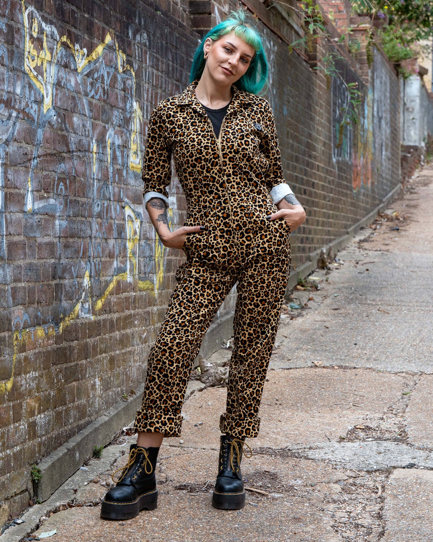 Classic Leopard Print Boiler Suit by Rebel Romance