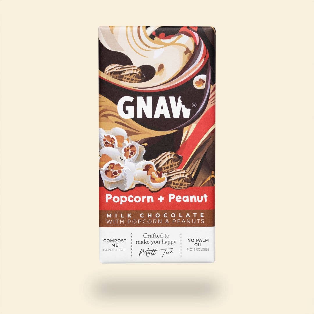 Great Taste Award Popcorn & Peanut Milk Chocolate Bar | 80g