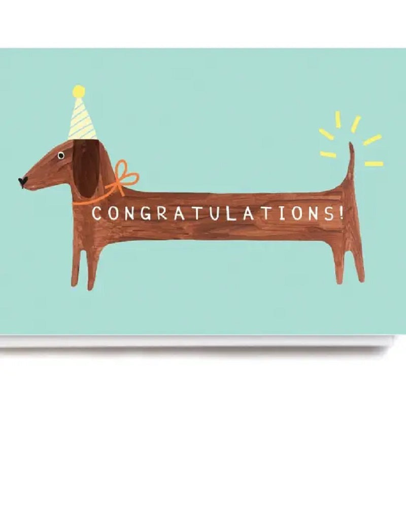 Congratulations Sausage Dog Card