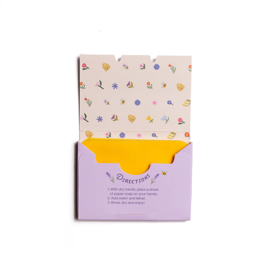 Lavender Honey Scent Paper Soap – 50 Sheets